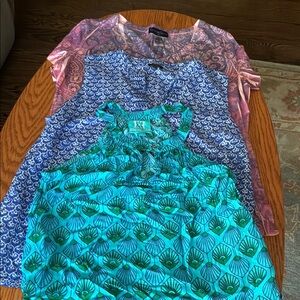 Escapada Blue and Teal Blouses Set